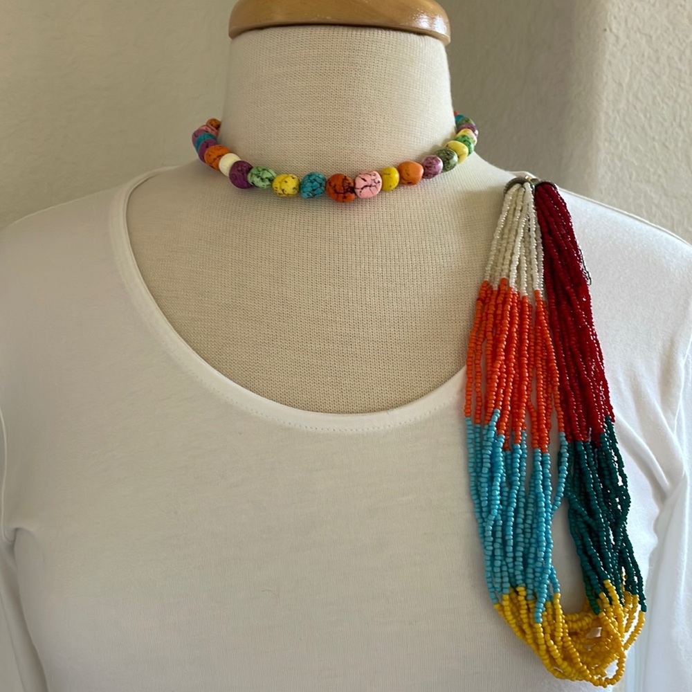 Two colorful necklaces